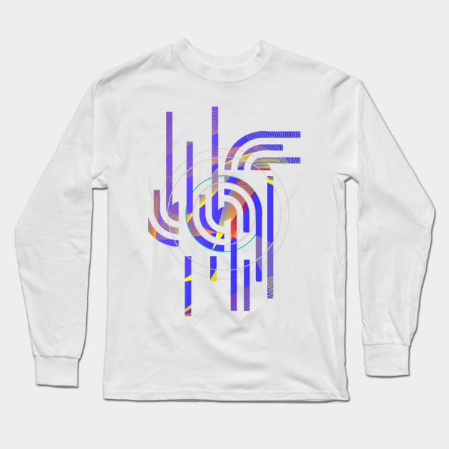 Abstract geometric galaxy purple Long Sleeve T-Shirt by soycarola